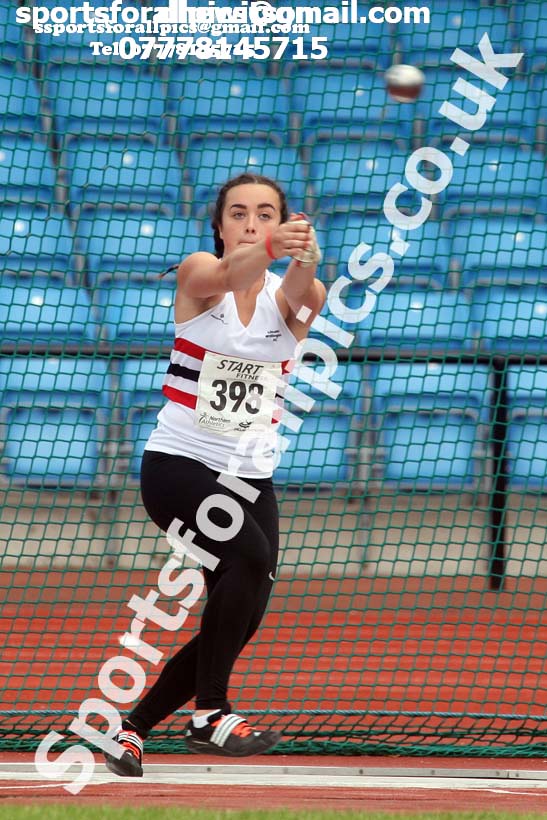 Womens under-20s hammer, Northern Senior and Under-20s Champs., SportsCity, Manchester. Photo: David T. Hewitson/Sports for All Pics